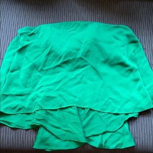 Milly flowy green silk crop top